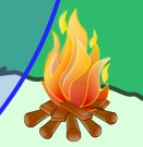 Visible bonfires